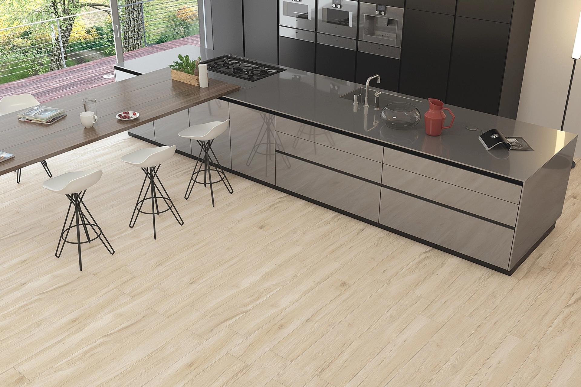 Gresie Graniser Seramik Aspen 20x120 B3 light grey