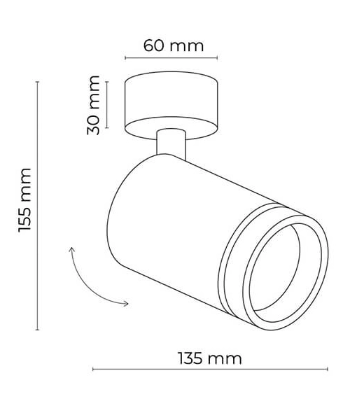 Спот Tk Lighting JET WHITE 1GU 10 6911