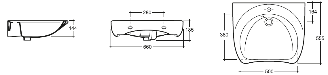 Раковина Keramin Inclusion 65 1c white