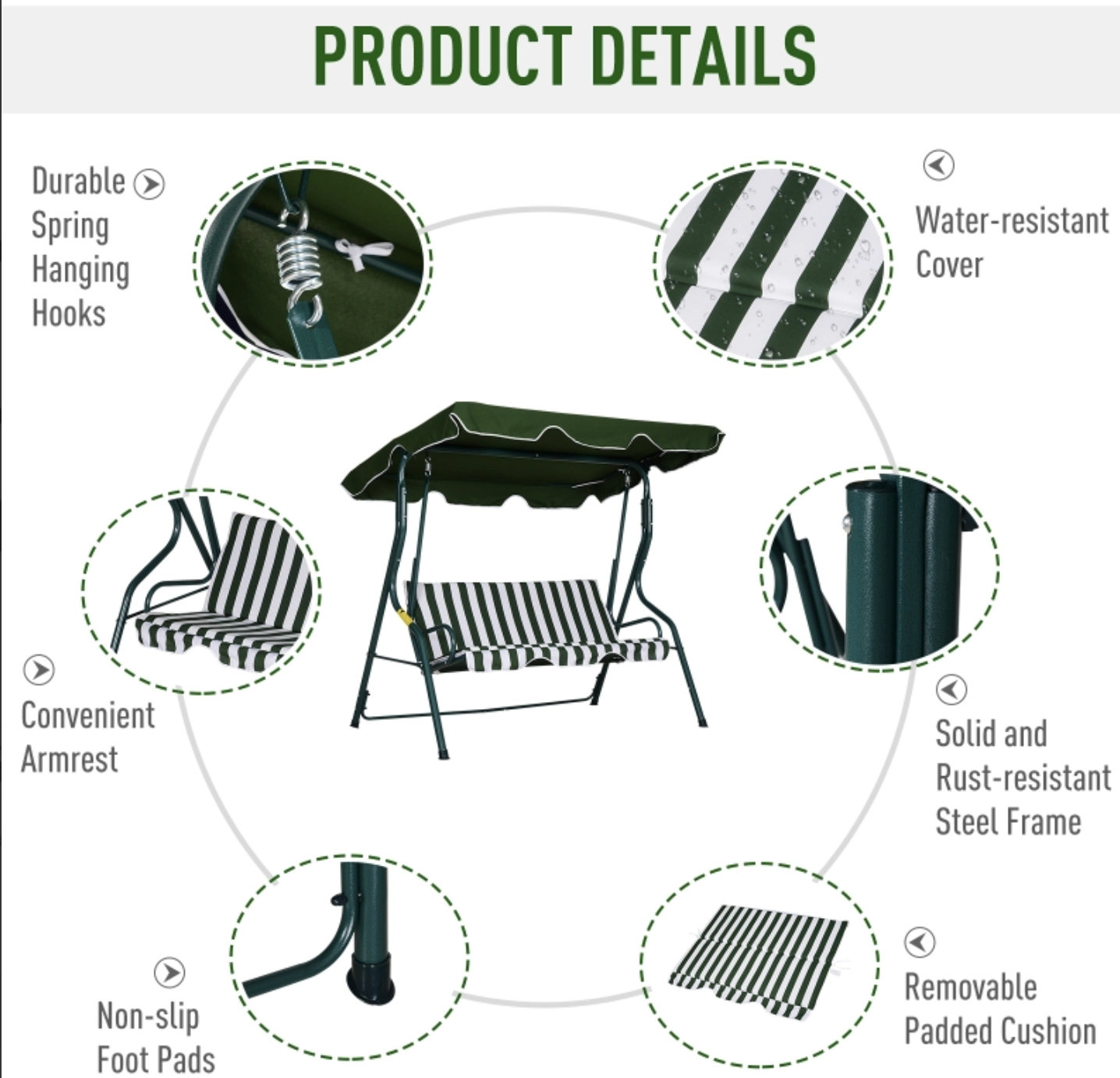 Садовые качели Technoworker Rodos C1006VA 