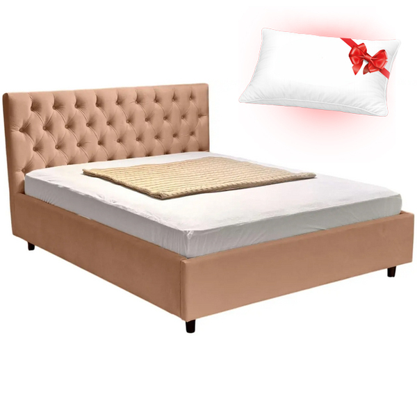 Кровать Elena stofa London 03 Beige 160x200 + подарок подушка