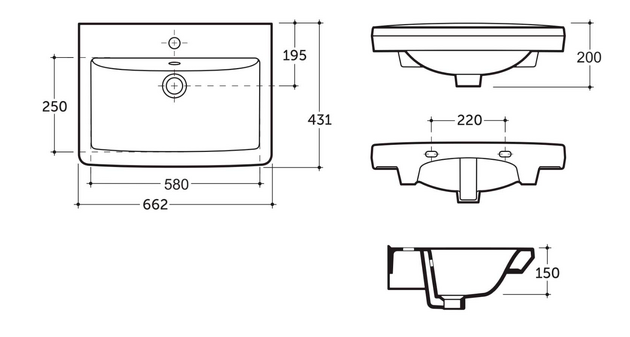 Раковина Keramin Milan 65 white