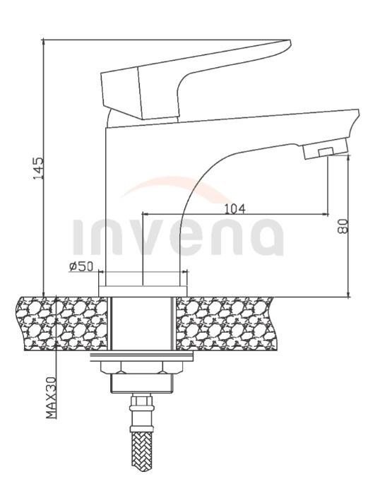 Смеситель для раковины Dokos BU-19-001-V 
