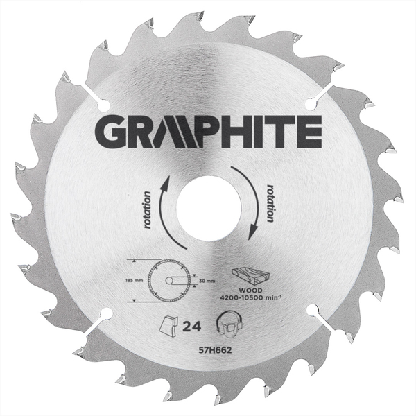 Диск по дереву Graphite 185x30mm 3961