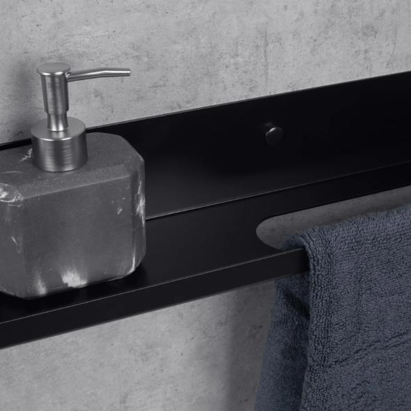 Suport cu raft Daske Mirage TR/M-0713BL negru stâng