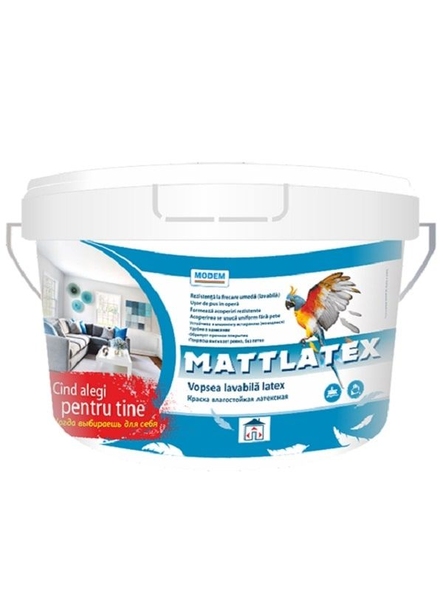 Vopsea Mattlatex lavabilă 14kg Modem