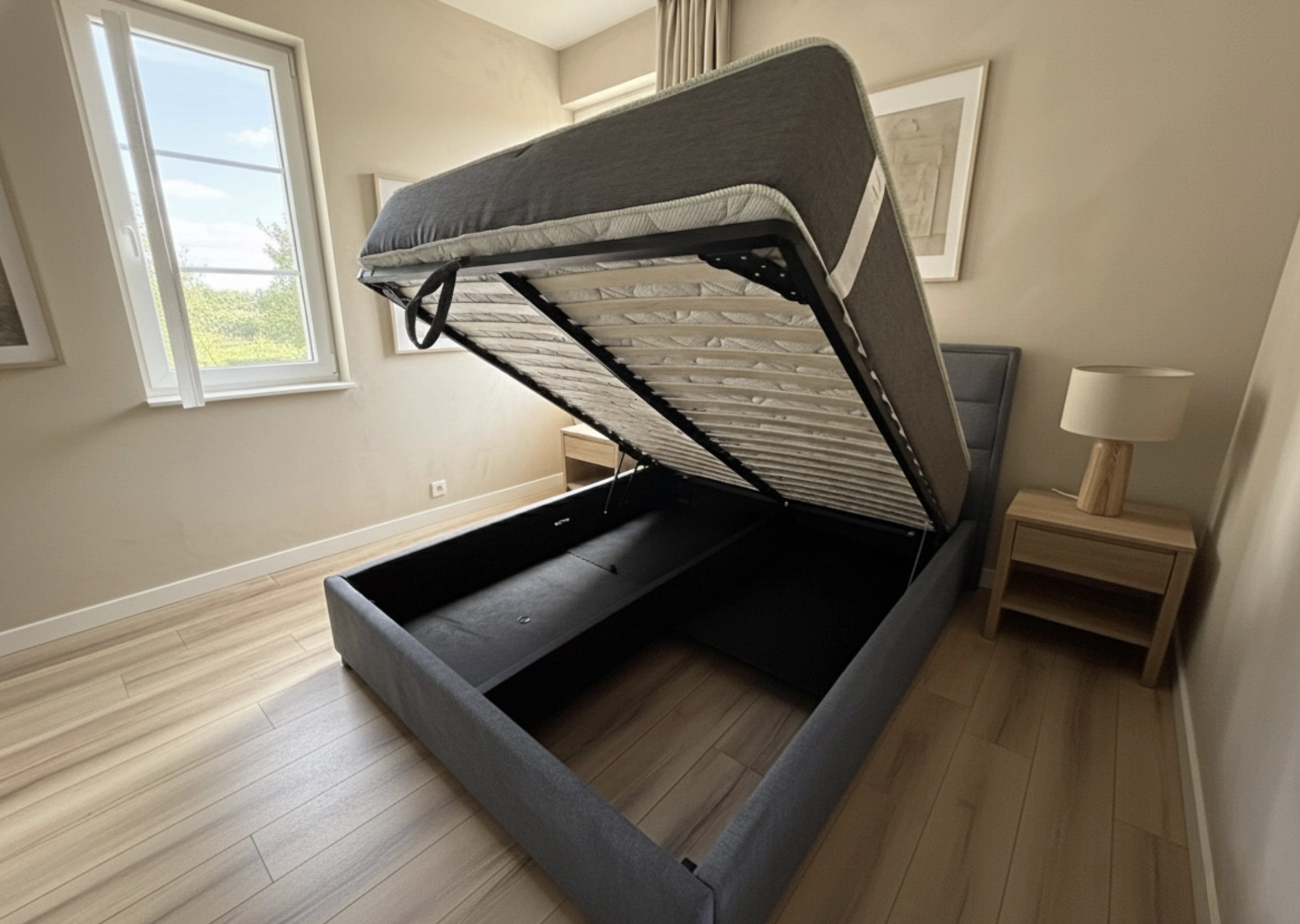 Кровать Oxana Modern stofa Glow 19 160x200 + подарок подушка