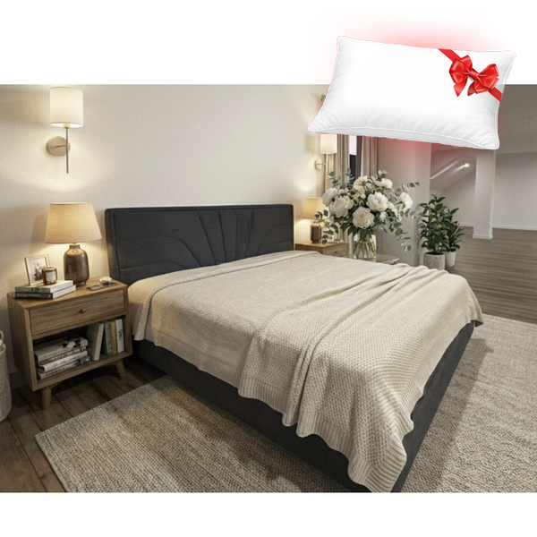 Кровать Oxana Modern stofa Glow 19 160x200 + подарок подушка