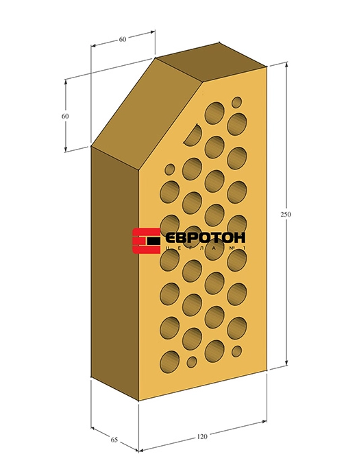 Кирпич пустотелый TM Евротон ИФ-29 белый