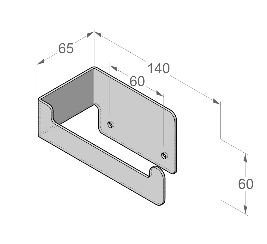Держатель для туалетной бумаги Daske Zenda PH/Z-0096GR серый правый