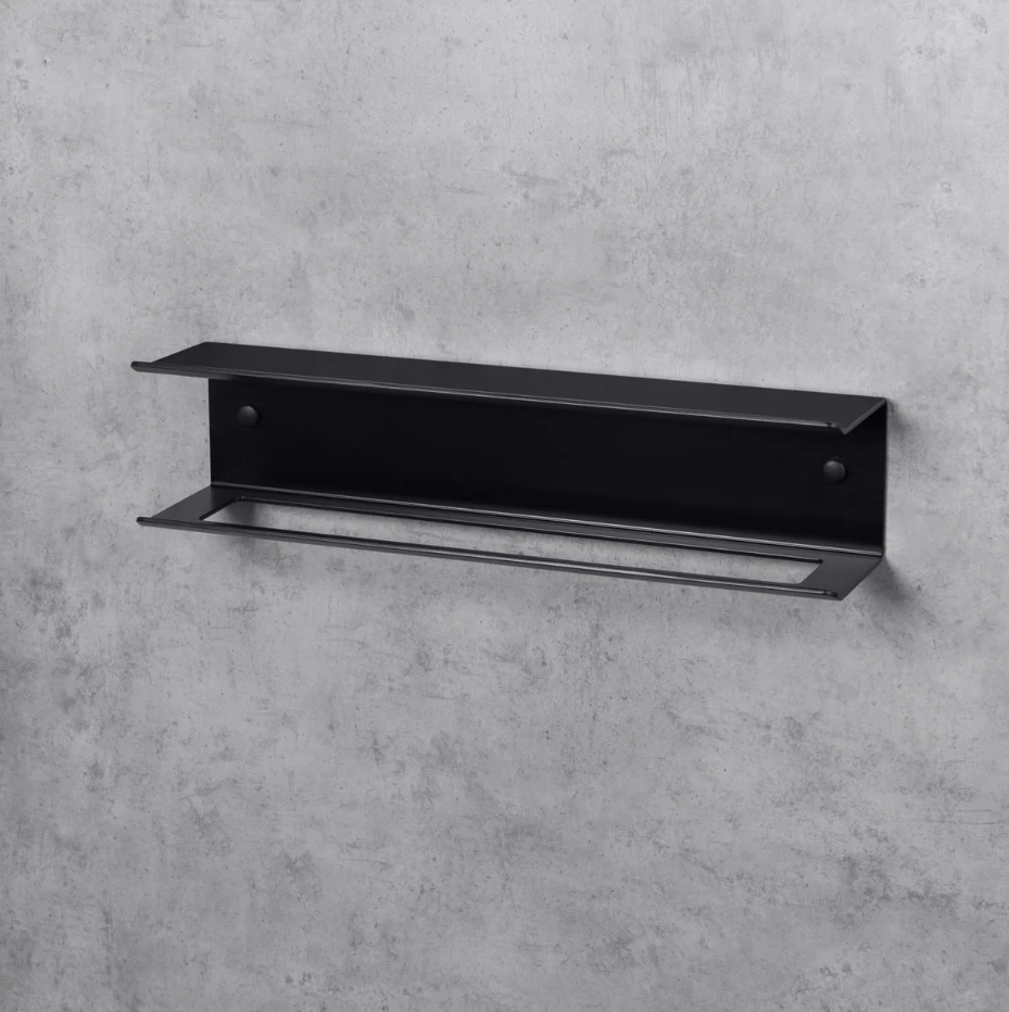 Вешалка для полотенец с полкой Daske Pody ADH TR/PY-1017B-A чёрный