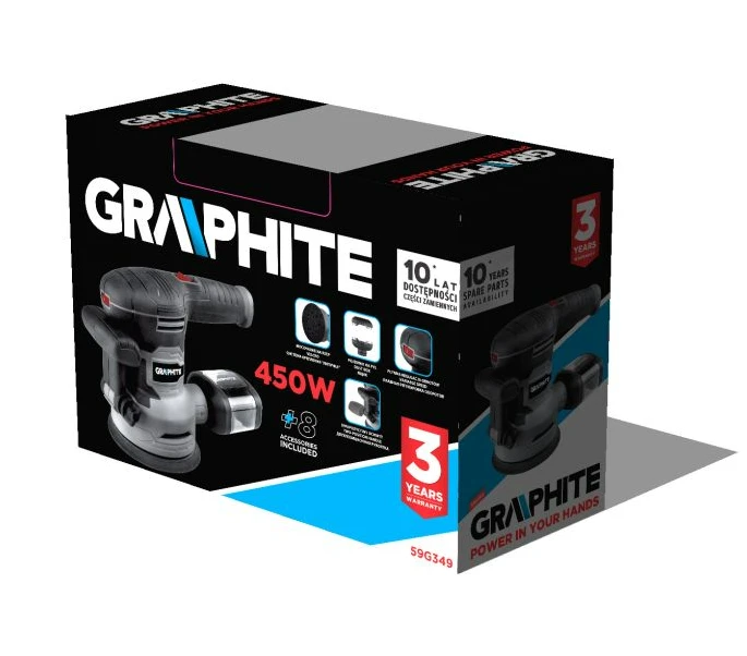 Mașină de șlefuit Graphite 56439 450W 125/150mm