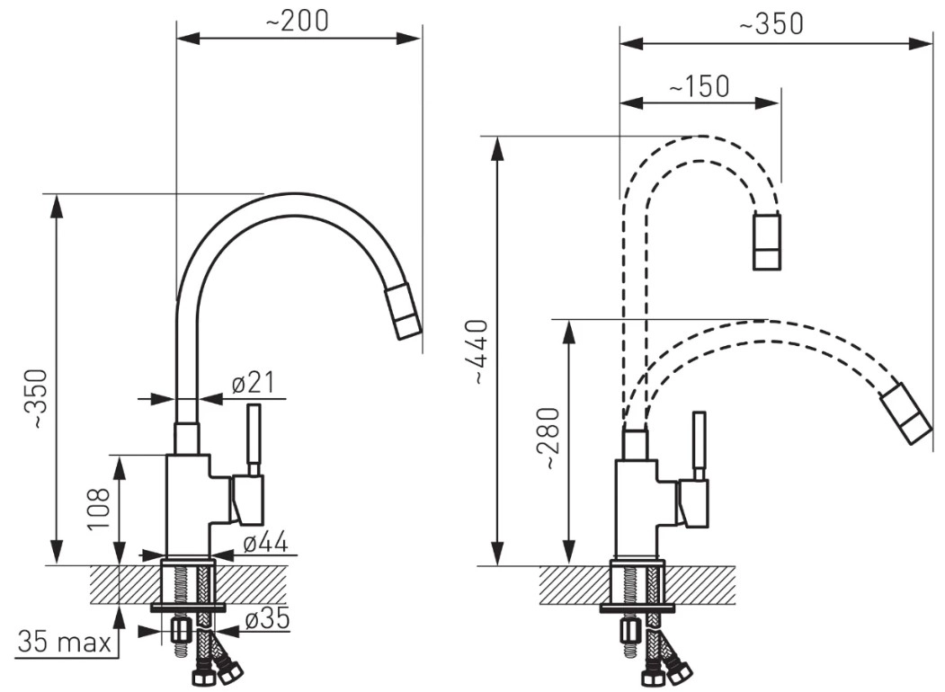 Смеситель Ferro Zumba BZA4P бежевый 4750