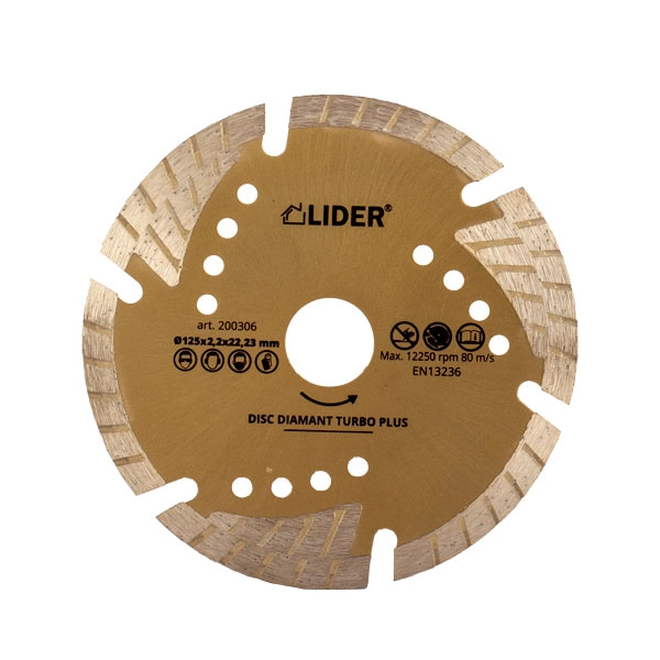 Disc diamantat pentru beton turbo plus Lider 180mm 200308