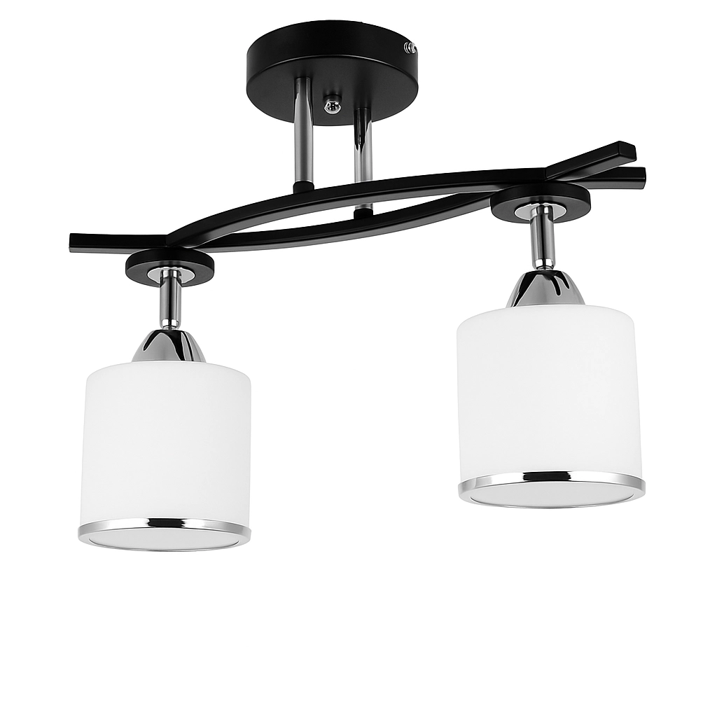 Lustră QH A2445/2 BK+CH E27