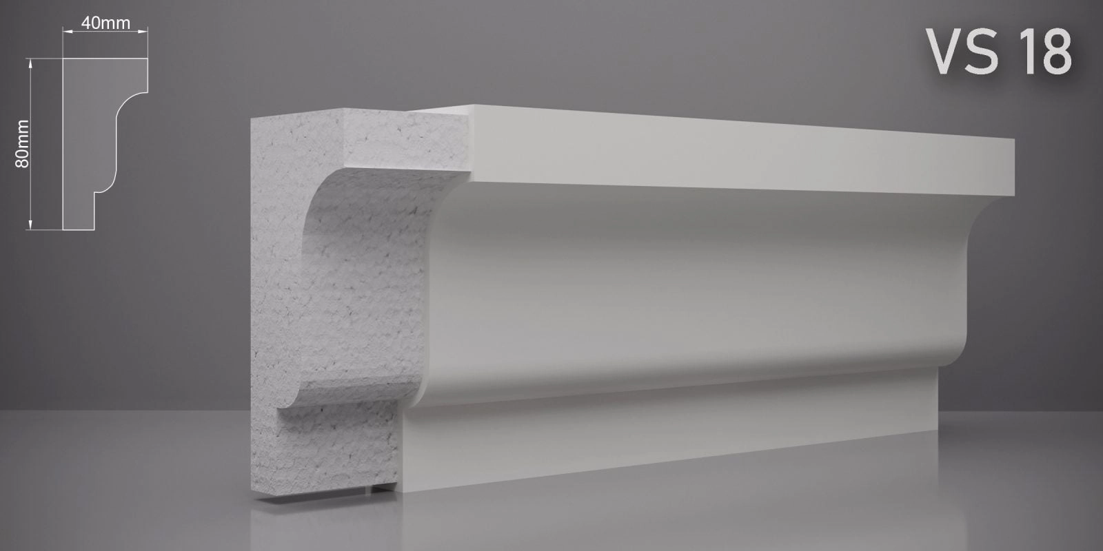 Ancadrament VS18 80x40mm