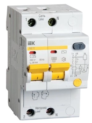 Intrerupator automat diferential AD12 2P 30mA IEK  25A 3908