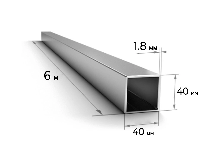 Țeavă profil 40*40*1.8mm
