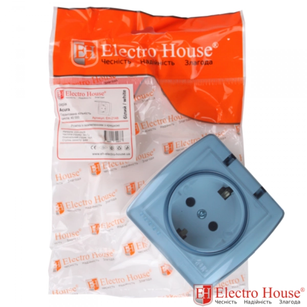 Розетка с крышкой IP44 Acura EH-2148