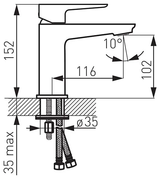 Смеситель Ferro Adore BDR2 белый 59816