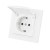 Розетка с крышкой IP44 EH-2116-PG