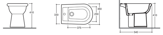 Биде Keramin Arezzo s/f 1c 