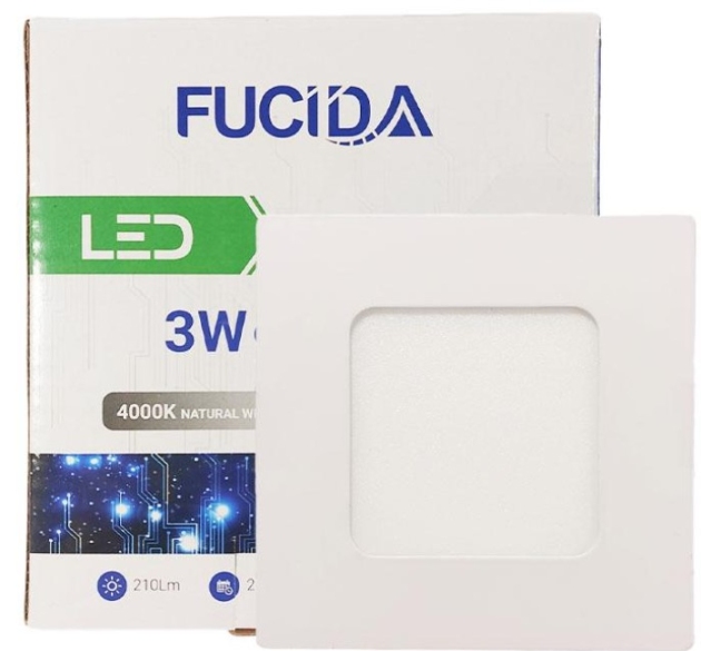 Spot LED Fucida 4000K 85x85mm 3W 210LM 8736