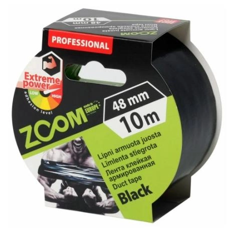 Bandă adezivă profesională ZOOM Extreme Power 48mmx10m (neagră)