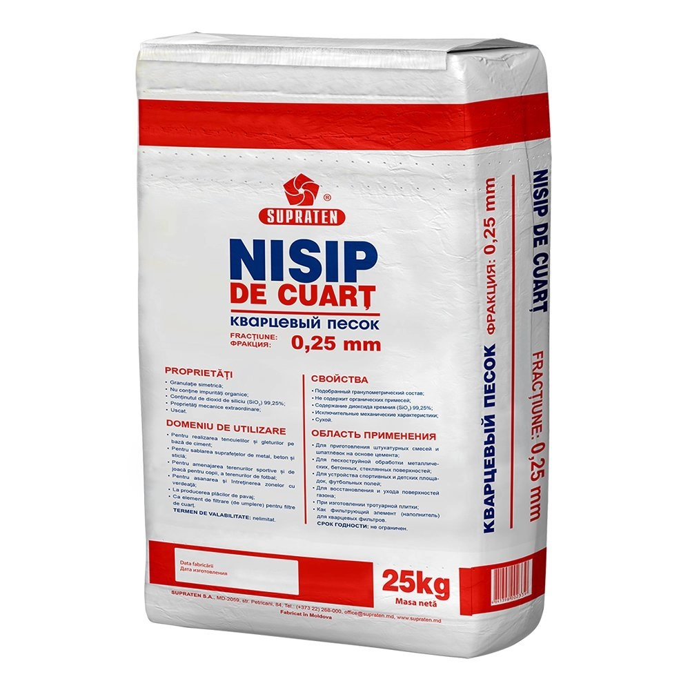 Nisip de cuarț 25 kg 
