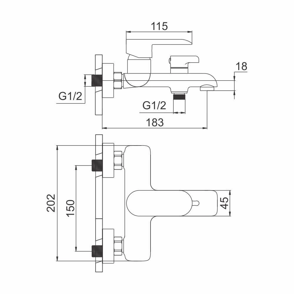Baterie de baie Mateco Neve 116590