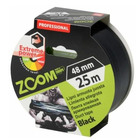 Bandă adezivă profesională ZOOM Extreme Power 48mmx25m (neagră)