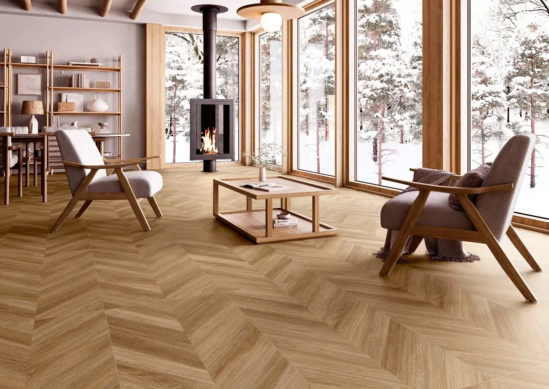 Gresie Qua Heringbone 60x120 honey 