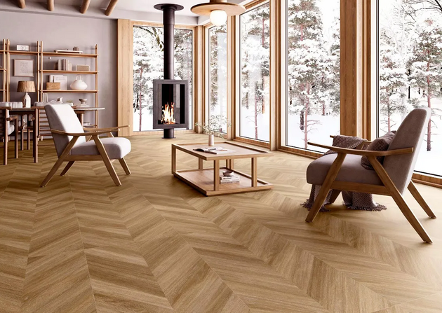 Gresie Qua Heringbone 60x120 honey 