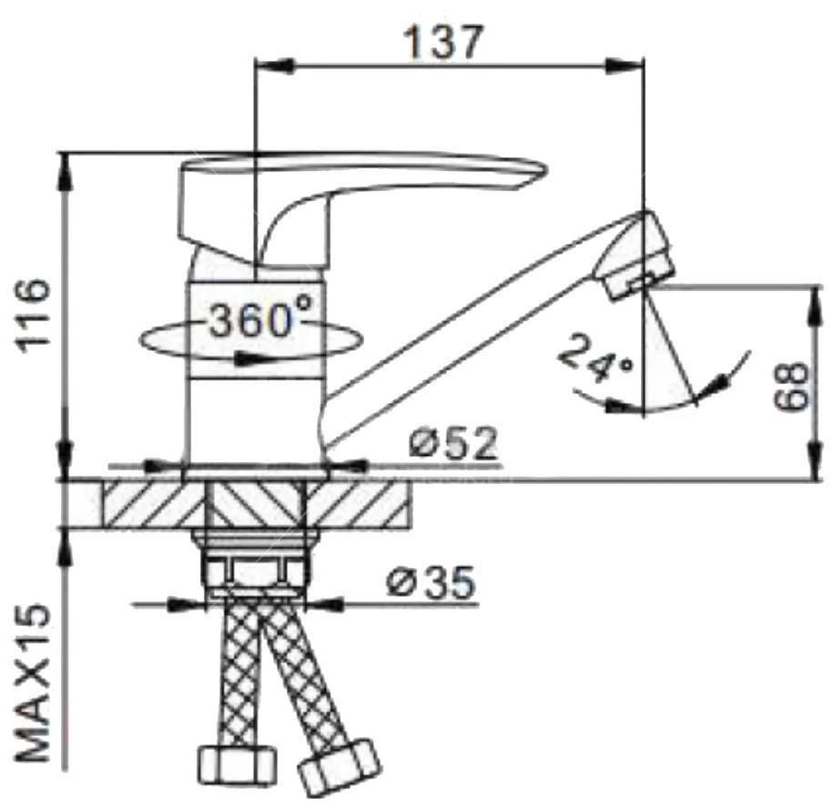 Смеситель FRAP F 45701-B 0913