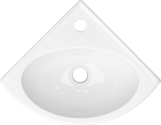 Умывальник Keramin Lago угловой 45 белый 1c