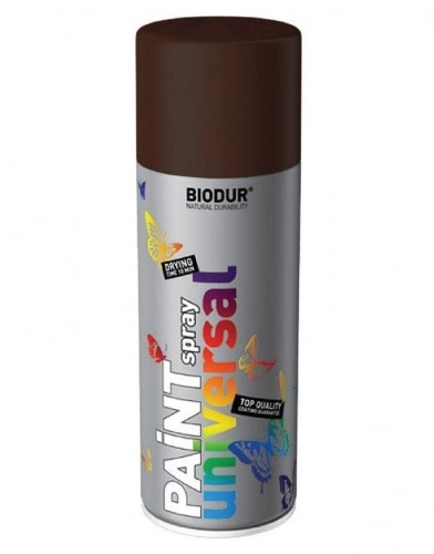 Спрей краска Biodur 400ml тёмно-коричневый 8017