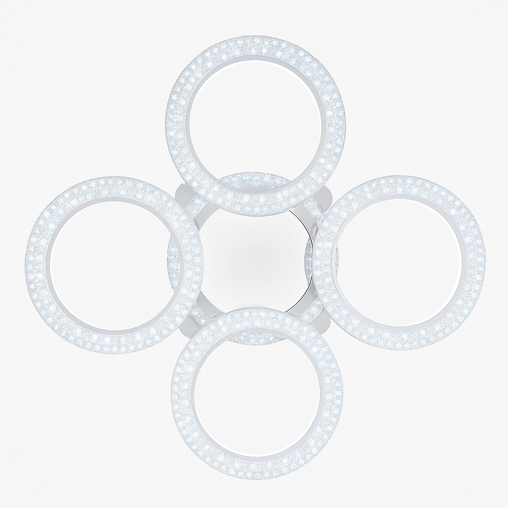 Lustră TY-P02-4+1 WH RGB 160W+36W 720x120