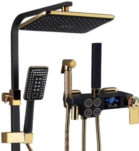 Sistemă de duș Miscellaneous Black with Gold 8003