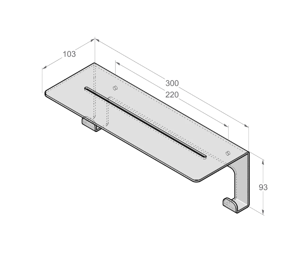 Raft Daske Grohys SH/GR-0478B negru