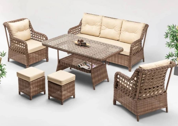 Set mobilier gradină/terasă  3+1 Alaska brown