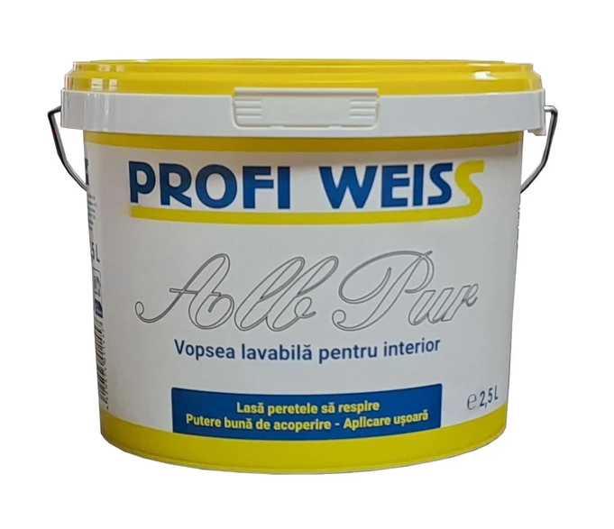 Vopsea lavabilă de interior Profi Weiss 2.5l