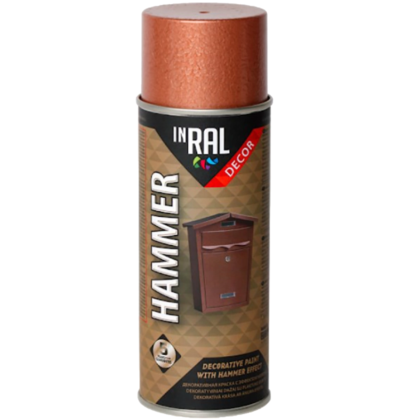 Vopsea spray decorativă Inral Hammer 400ml cupru