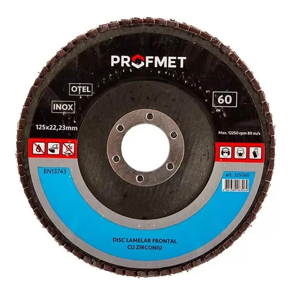 Disc pentru șlefuit, lamelar, frontal, cu zirconiu M40 325040