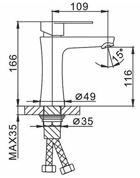 Смеситель Frap Inox F 1048 0850 