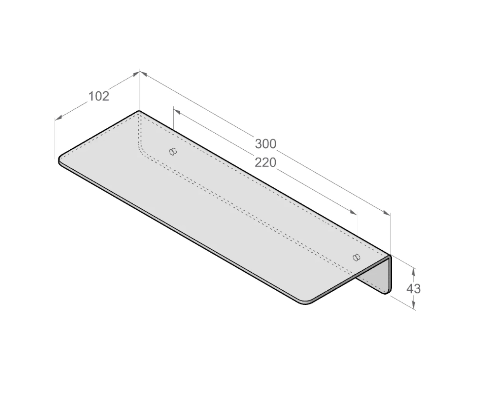 Полка Daske Elegance SH/E-0447B чёрный