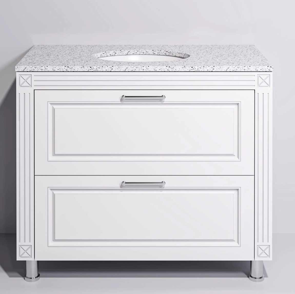 Dulap pentru lavoar Napoleon 100 alb argint 1512172 