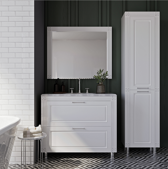 Мебель для ванной Napoleon 100 серебристый белый 1512172 