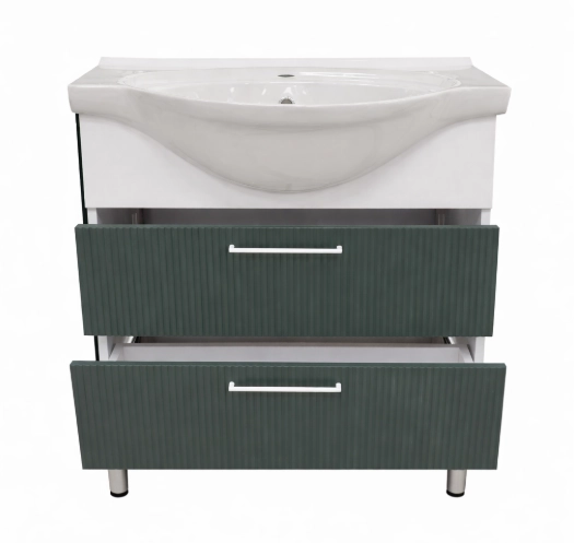 Dulap pentru lavoar Morning Cezaro 80 3D + lavoar Cezaro 