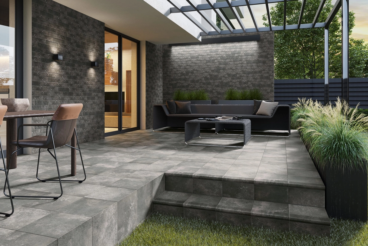 Клинкер Arteon Treapta R 30*30 grys St Pro