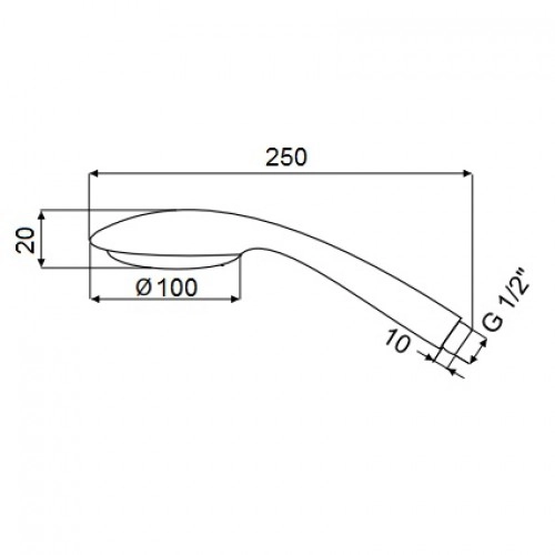 Telefon p/duș Rubineta Solo 622066 